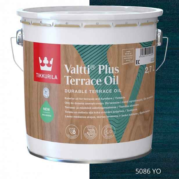 Tikkurila Olej Na Dřevo Valtti Plus Terrace Oil 2,7 L Barva 5086 Yo