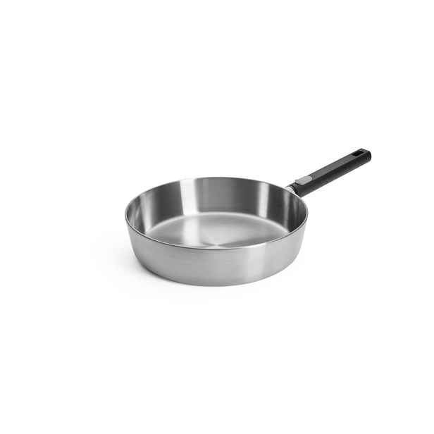 Woll Nerezová soté pánev Logic Steel s odnímatelnou rukojetí, Ø 28 cm 1728LCS
