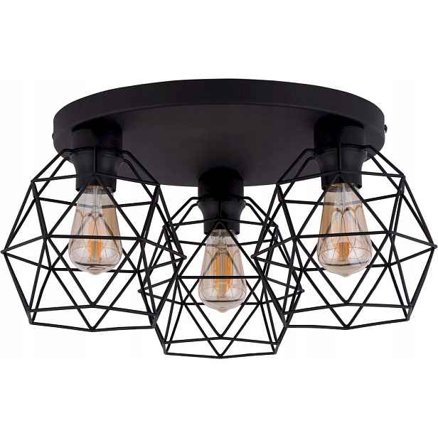 Stropní Svítidlo Stropní Svítidlo Galaxy 3xE27 loft do obývacího pokoje drátěnka