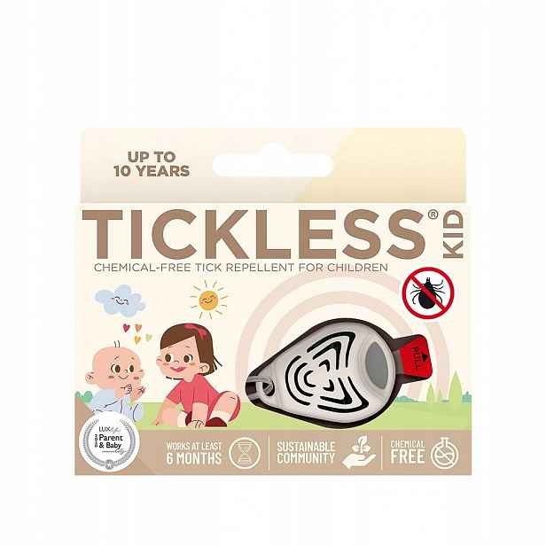Ultrazvuková ochrana proti klíšťatům Tickless Kid Beige Béžová Tickless