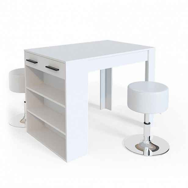 Vicco JÍDELNÍ SET Repose Bílá 67 x 100 cm se 2 stoličkami