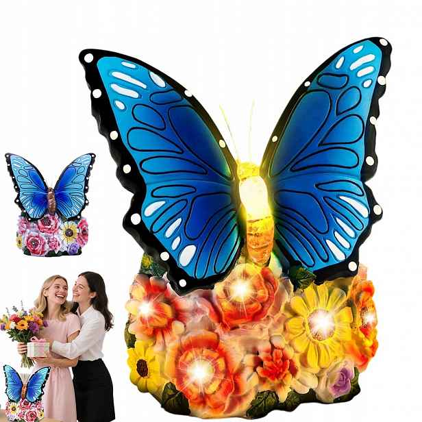 Zahradní Lampa Solární Energie Solární Lampa Motýl Teplé Světlo Dekorativní