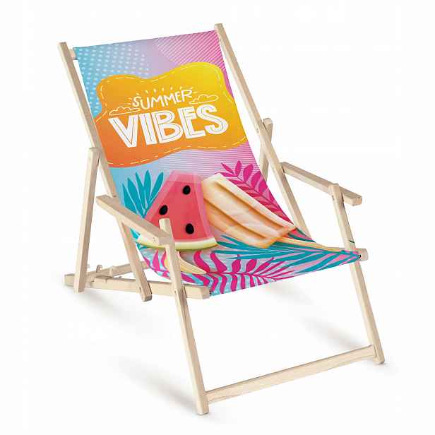 Zahradní Lehátko Summer Vibes S Područkou Lehátko Plážové Skládací Křeslo
