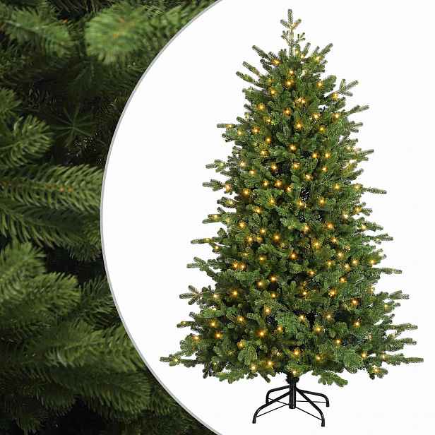 vidaXL Umělý Skládací Vánoční Strom 150 cm 150 LED Teplá bílá PE a PVC
