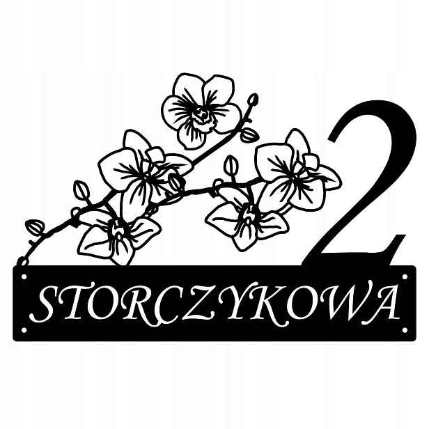 Číslo Na Dům 80cm Tabule Adresa Ocel 2MM Orchidejový úl