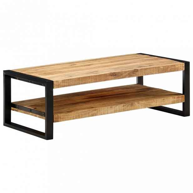 Konferenční stolek dřevo / kov Mangovníkové dřevo