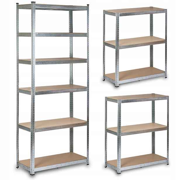 Kovový regál Humberg 222 x 90 x 40 cm 6 polic max 150 kg