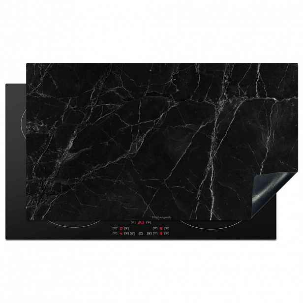 MuchoWow KRYT NA INDUKČNÍ DESKU Černá - mramor 91.6x52.7 cm
