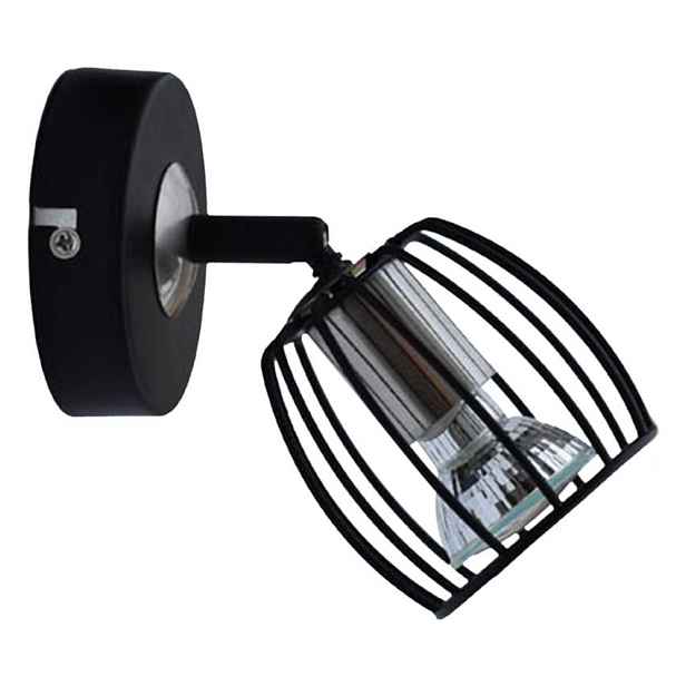 Nástěnná lampa 1X3W LED GU10 matná černá+saténová ZONK