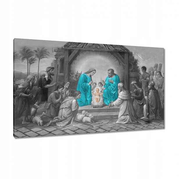 Obrazy 120x70 Svatá rodina tyrkysová