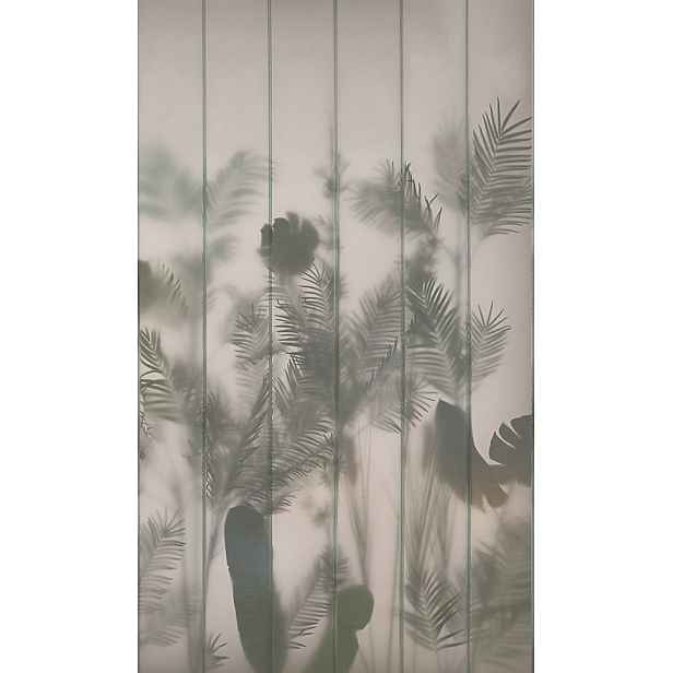 Vinylová fototapeta imitace okna a tropické listy 159 x 270 cm