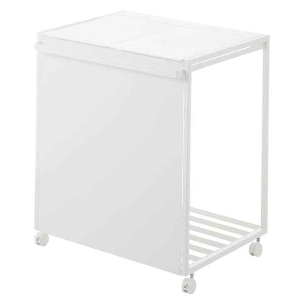 Bílý kovový odpadkový koš na tříděný odpad Tower – YAMAZAKI