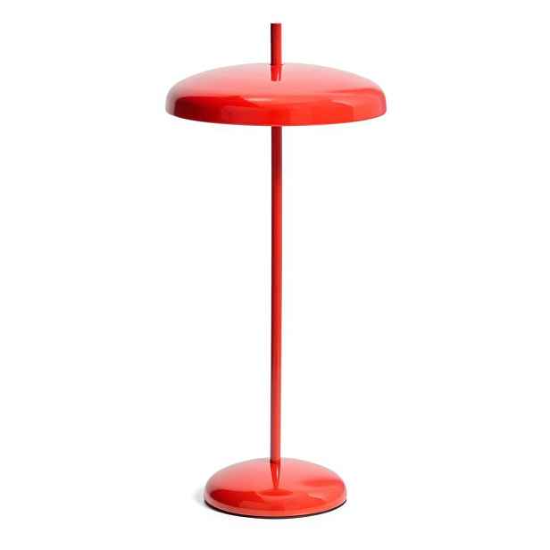 Červená LED stmívatelná stolní lampa s kovovým stínidlem (výška 35 cm) Porte – Kave Home