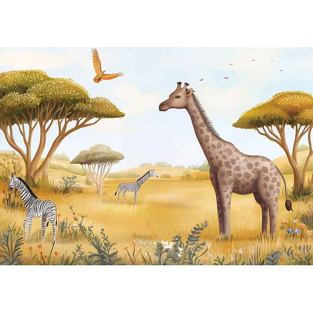 Fototapeta Sluneční Savana Dětský pokoj africká krajina 200x140 lepidlo