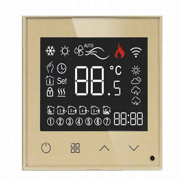 Modul Pokojový Termostat Zigbee Tuya Smart Regulátor Zlatý