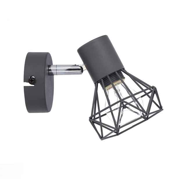 Nástěnná lampa Verve s jedním šedým drátem 1X40W E14