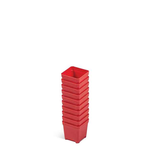 Prosperplast Sada 10 plastových boxů na nářadí TIGER BOX 5x5x5 cm červená