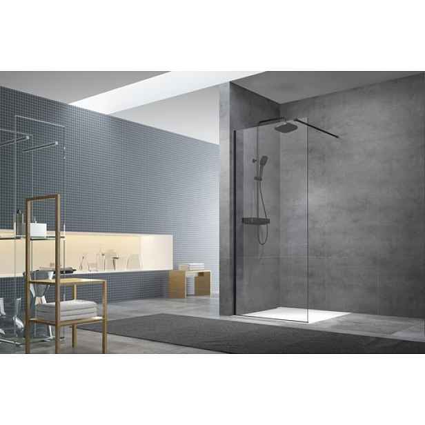 Sprchová zástěna walk-in Walk-In / dveře 140 cm s profilem a zavětrováním Swiss Aqua Technologies Walk-in SATBWI140PRC