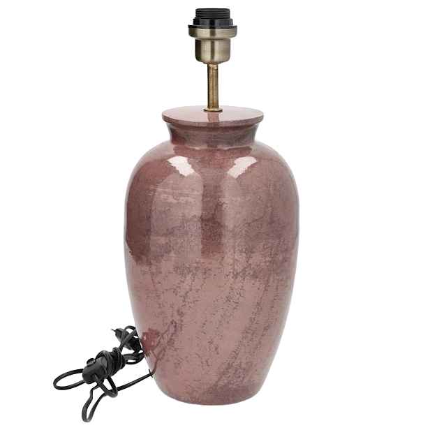 Stolní Noční Lampa Retro Loft Boho E27 Kovová, Růžová, 40 cm