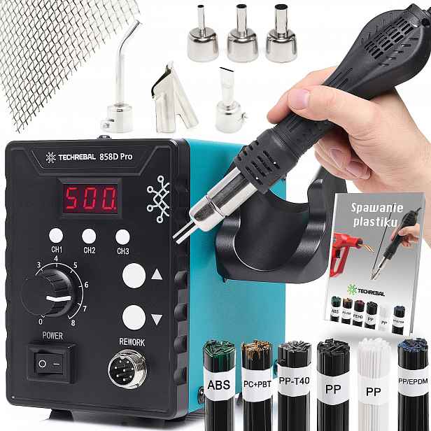 Svařovač Plastu Horkovzdušná pájecí stanice Techrebal 858D Pro