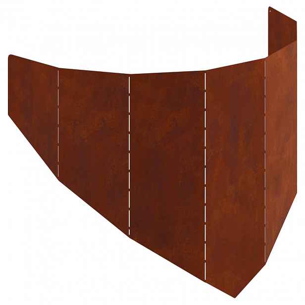 vidaXL Okraj trávníku 100 x 45 cm Ocel Rezavá