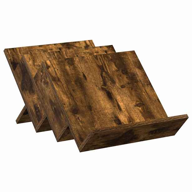 vidaXL Regál na časopisy s policí Kouřový dub 53 x 40 x 28,5 cm