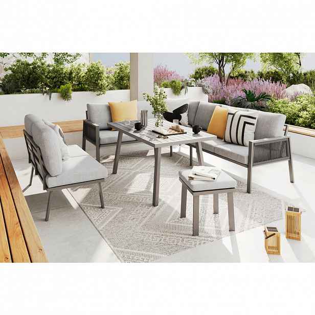 Ambia Garden JÍDELNÍ TERASOVÁ SOUPRAVA kov, textil