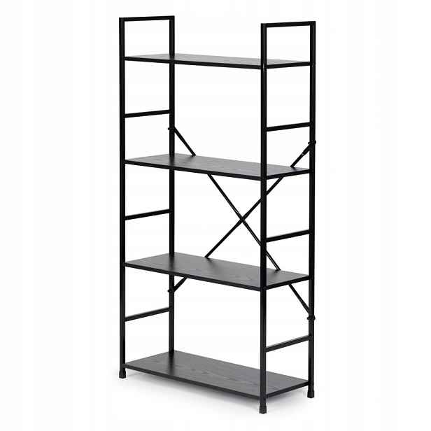 Dřevěný Regál Modernhome 4 Police Loftový Silný 113 CM