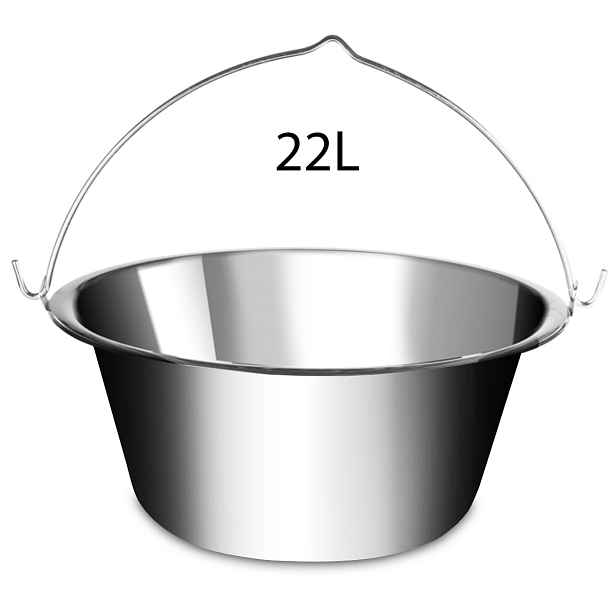 Lux LK-22 Nerezový kotlík na guláš KLASIK, 22l