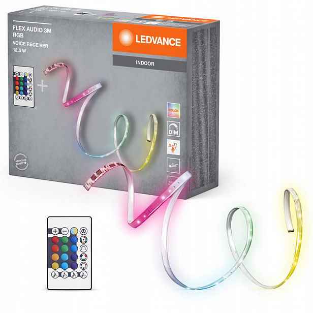 Pásek Led pásek 12.5W Rgb Audio Tv Dálkový Ovladač 3M Flex Audio Ledvance