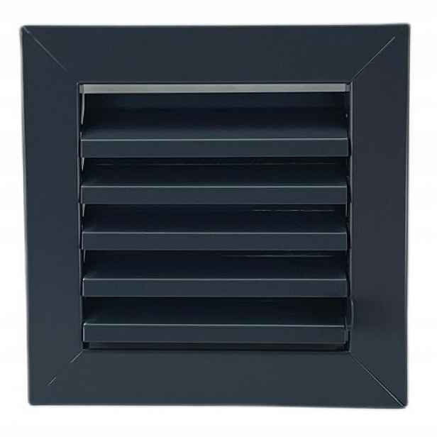 Ventilační mřížka uzavíratelná síťkou proti hmyzu 125x125, kov antracit