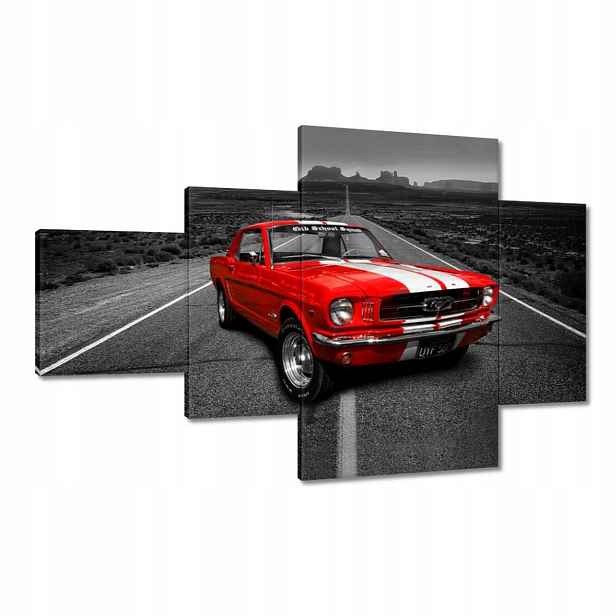 Obrazy 130x80 Červený Ford Mustang Usa