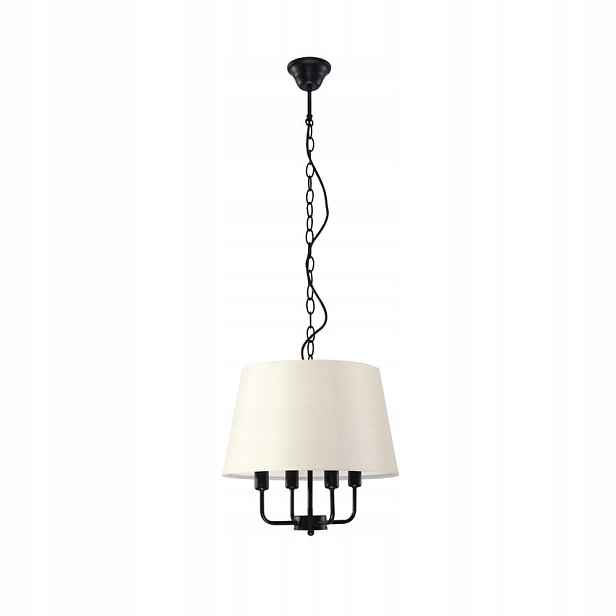 Béžový lustr černý 4xE14 Pasteri Candellux