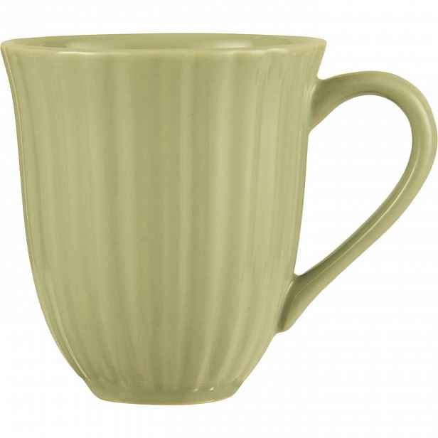 IB Laursen Zelený keramický hrnek s vroubky MYNTE HERBAL GREEN