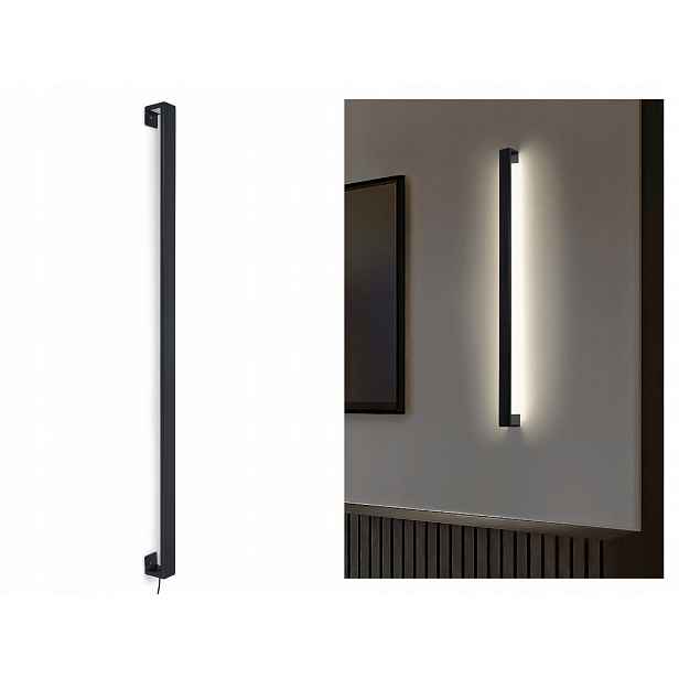 Led Nástěnná Lampa Kea 9W 100 CM Černá Matná 4000K Dekorativní Lampa