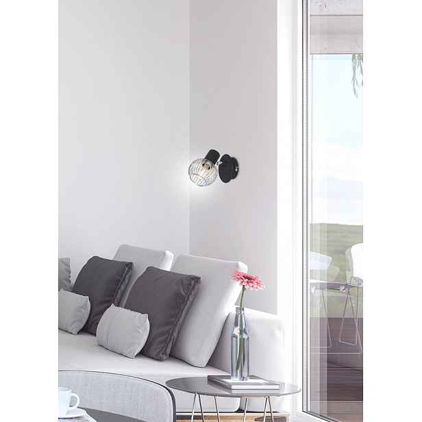 Nástěnná lampa 1X40W E14 černá/chrom OSLO
