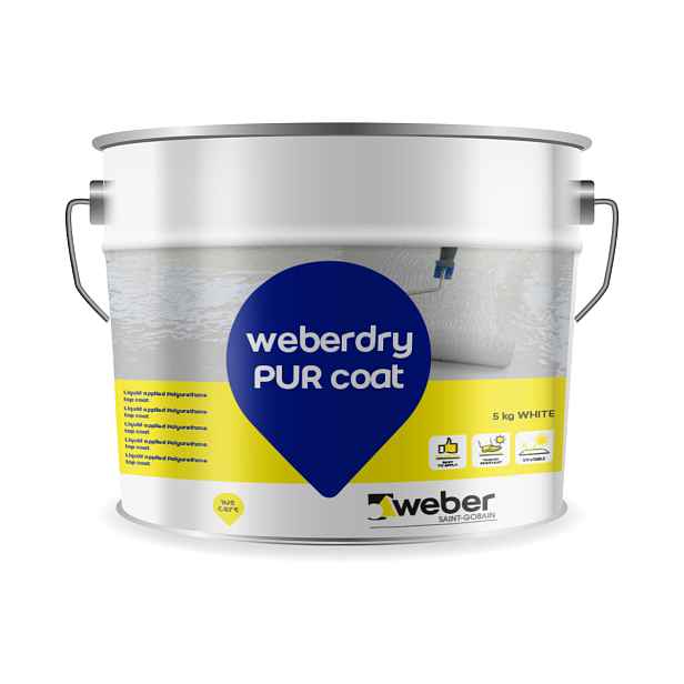 Nátěr vrchní weberdry PUR coat RAL 7035 5 kg