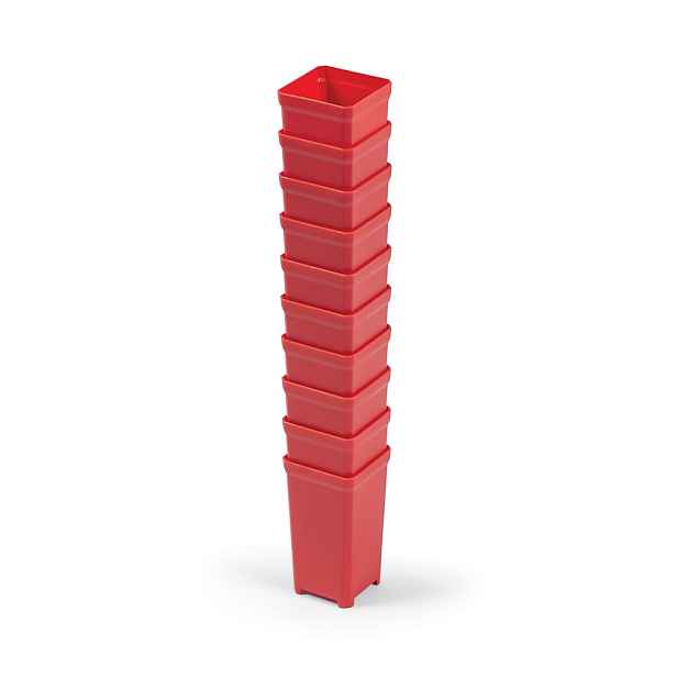 Prosperplast Sada 10 plastových boxů na nářadí TIGER BOX 5x5x9,7 cm červená