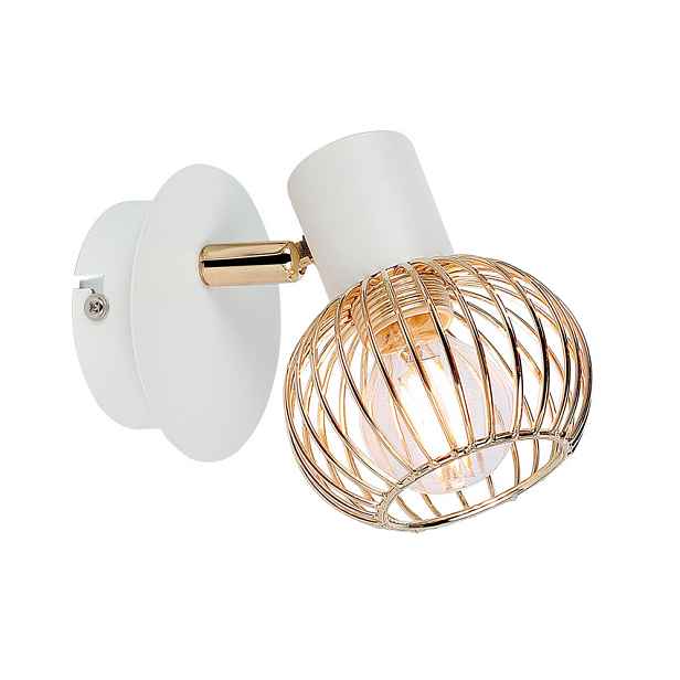 Nástěnná lampa 1X40W E14 bílá/zlatá OSLO