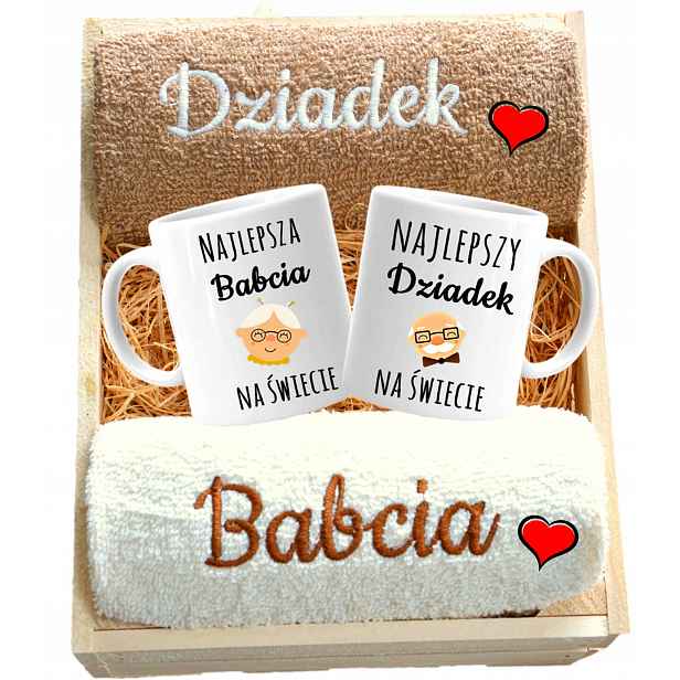 dárek pro Babičku A Dědečka, ručníky, výšivky a hrnky