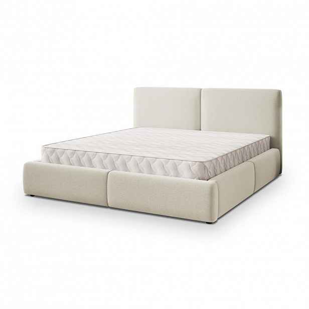 MASSENO ČALOUNĚNÁ Postel FELURO 120x200 cm Krémová
