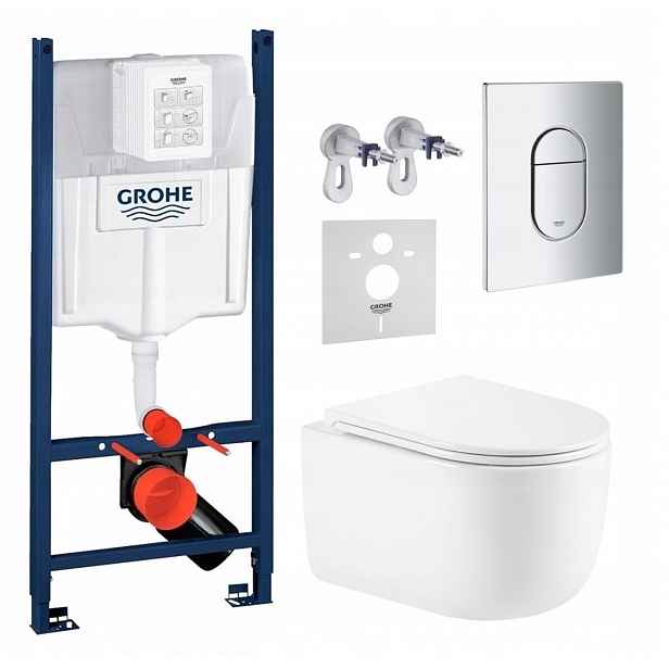 Wc sada Grohe s mísou Imprese a tlačítkem chrom Fresh