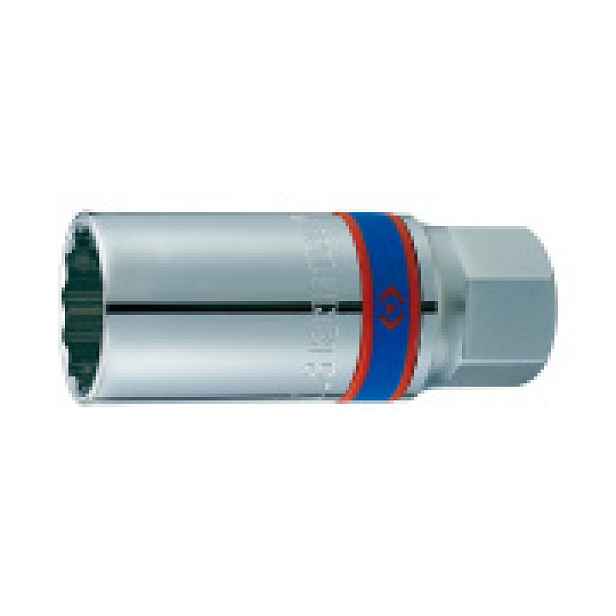 Hlavice nástrčná s gumovou objímkou na zapalovací svíčky King Tony 1/2 CrV 12 hran, 21mm 463021R