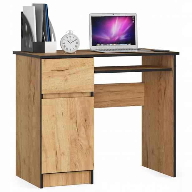 Psací stůl pod počítač Piksel Levý dub craft 90 cm Akd