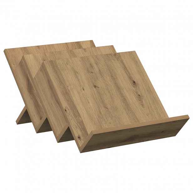 vidaXL Regál na časopisy s policí Artisanový dub 53 x 40 x 28,5 cm
