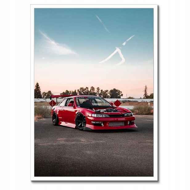 Plakáty v rámu 50x70 Sportovní červené auto