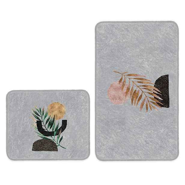 Šedé koupelnové předložky v sadě 2 ks 60x100 cm – Mila Home