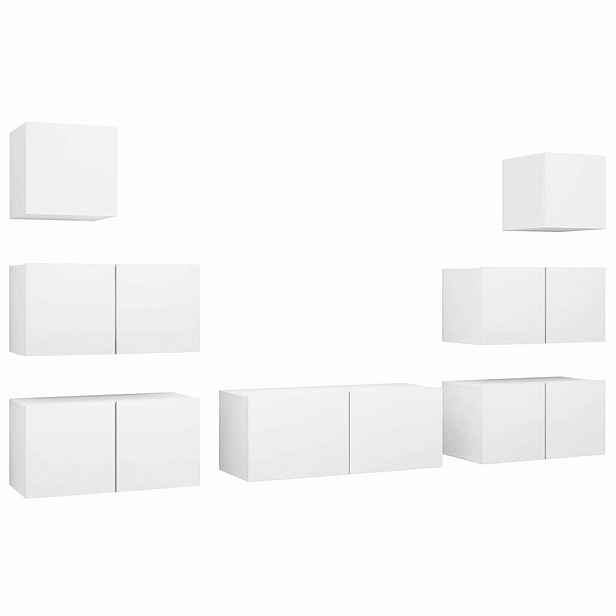 vidaXL 7dílný set TV skříněk bílý kompozitní dřevo