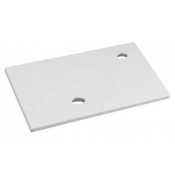 SAPHO - MINOR deska pod umývátko 40x22,5cm, baterie vpravo, litý mramor, bílá MR405
