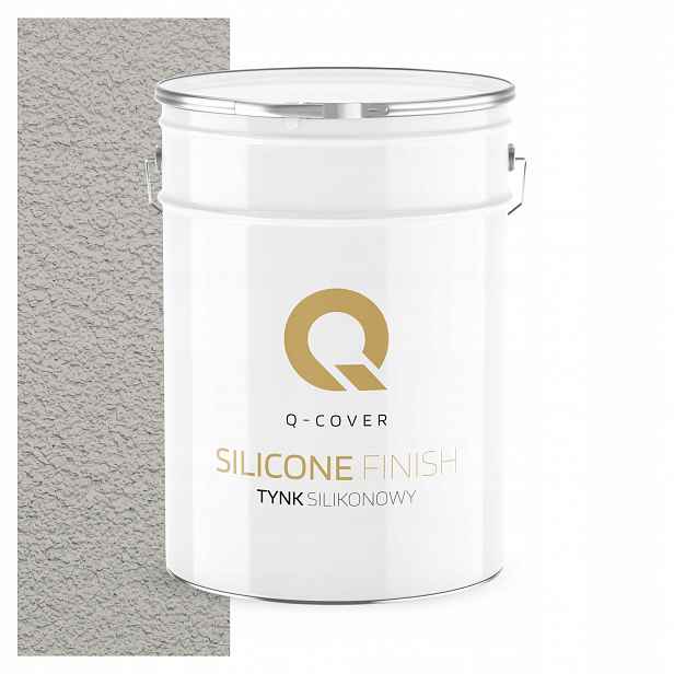 Silikonová Fasádní Omítka Barva Šedá Popelavá 15 Kg Granulace 1.5 mm F292